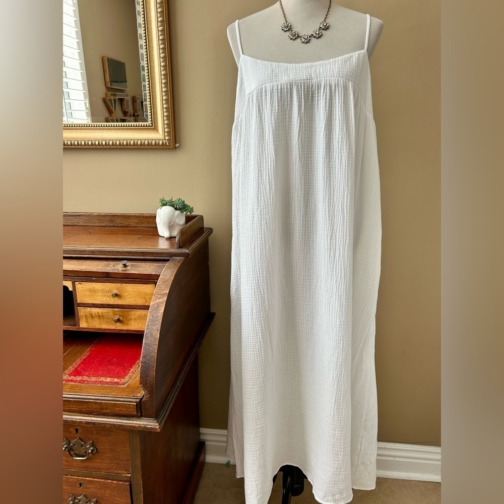 Show Me Your Mumu Oasis Midi Dress White Gauze Size XL - Picture 2 of 12